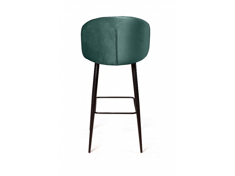 Стул барный Mont Blanc, бархат изумрудный 87 / черный конус