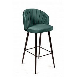 Стул барный Mont Blanc, бархат изумрудный 87 / черный конус