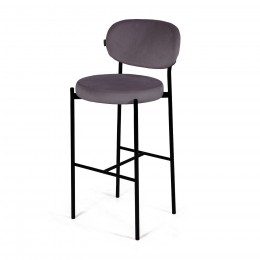 Стул барный Mason, бархат серый 27