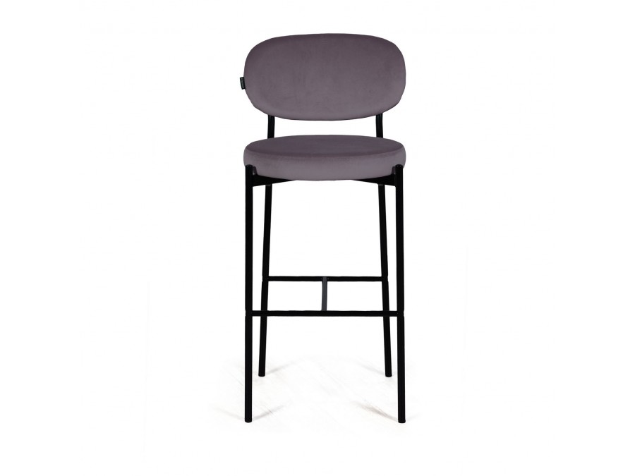 Стул барный Mason, бархат серый 27