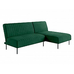 Baccara диван-кровать с шезлонгом, без подлокотников, бархат зеленый 19