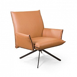 Кресло Clark, экокожа коричневый