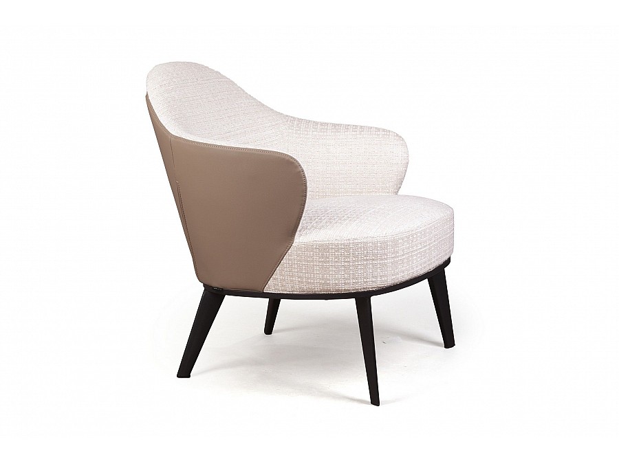 Лаунж кресло Leslie рогожка комби бежевый