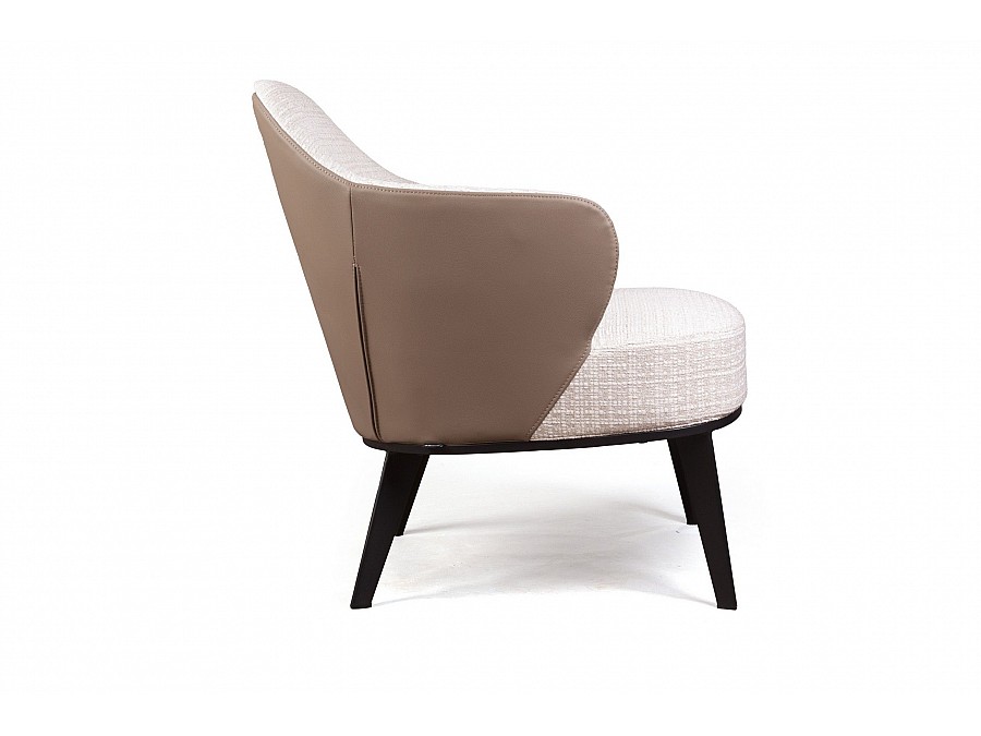 Лаунж кресло Leslie рогожка комби бежевый