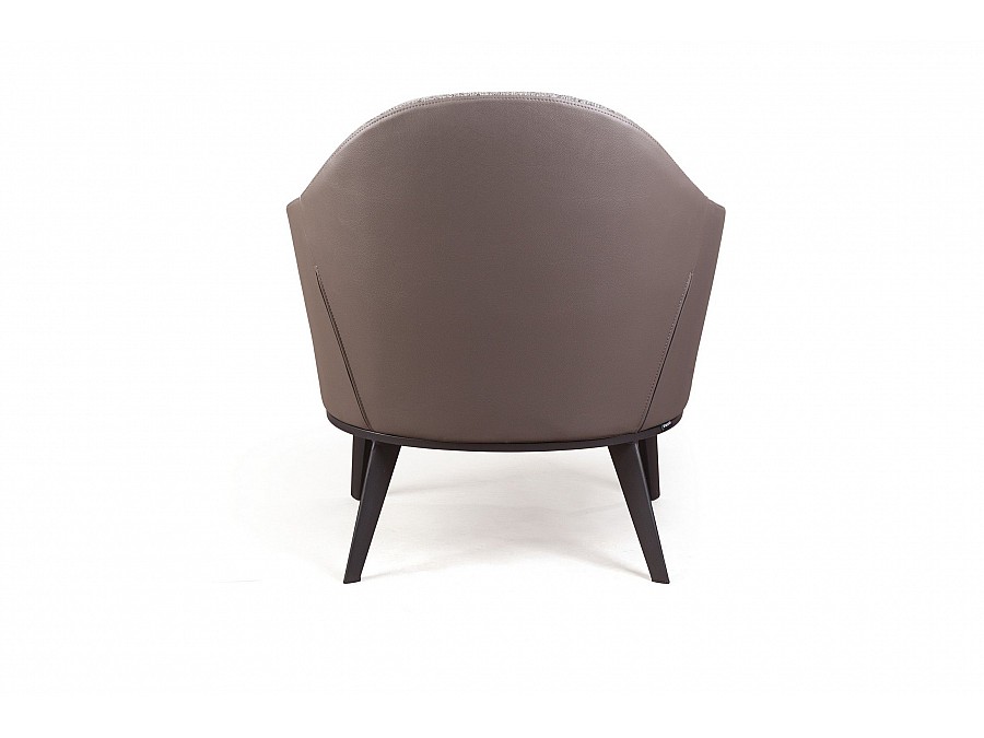 Лаунж кресло Leslie рогожка комби серый