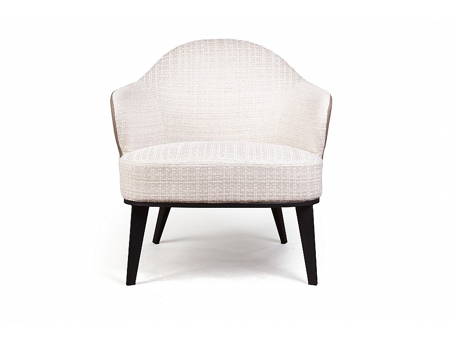 Лаунж кресло Leslie рогожка комби бежевый