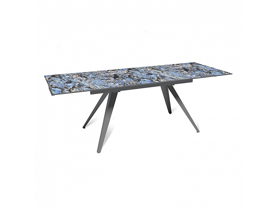 Стол раскладной Asti (140+40+40), керамика глянцевая Lemurian Blue