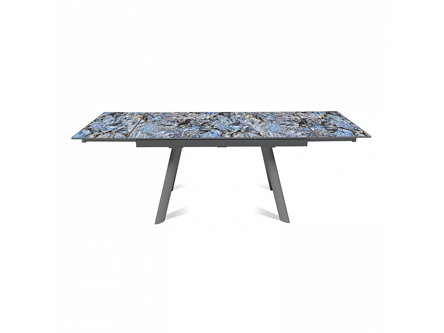 Стол раскладной Stone (140+40+40), керамика глянцевая Lemurian blue