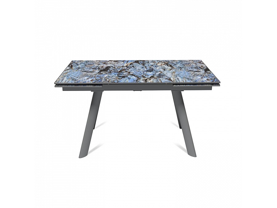 Стол раскладной Stone (140+40+40), керамика глянцевая Lemurian blue