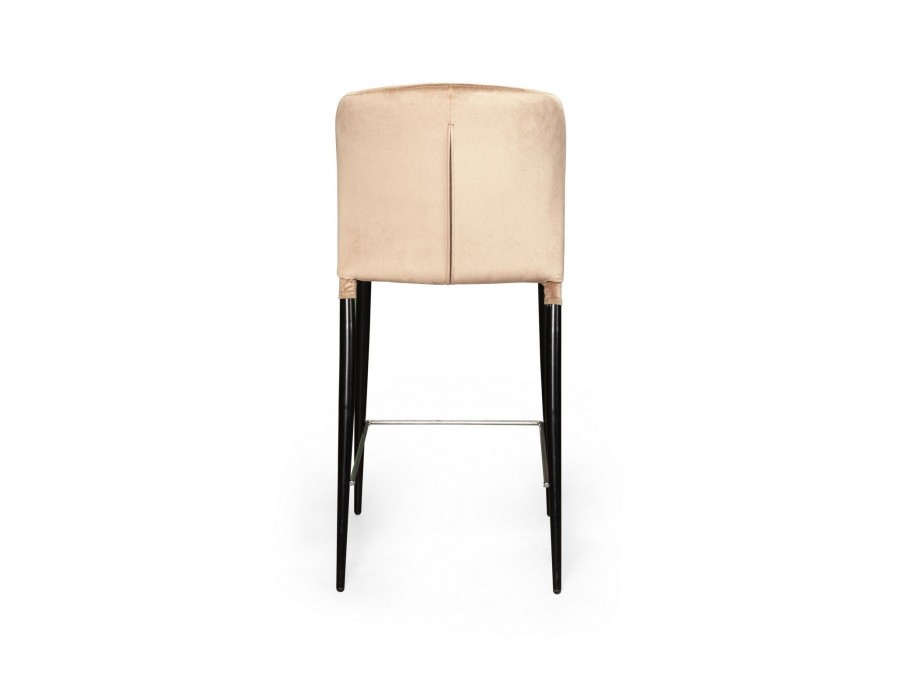 Стул полубарный Albert, бархат бежевый 5/опора конус