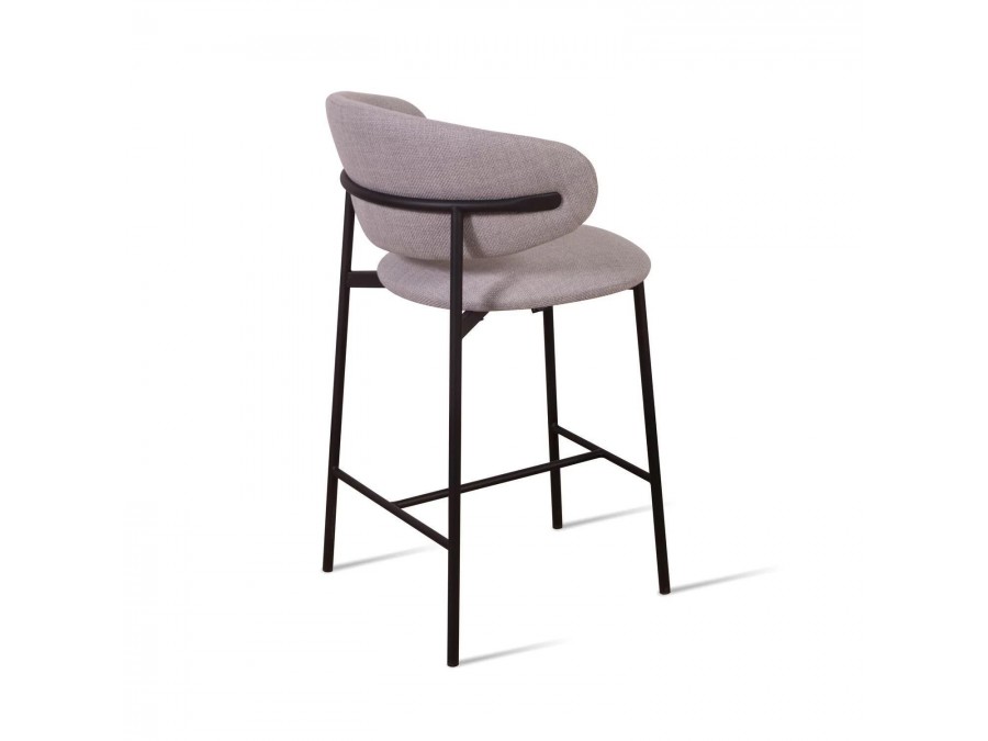 Стул полубарный Adele, рогожка wellton 912, серый