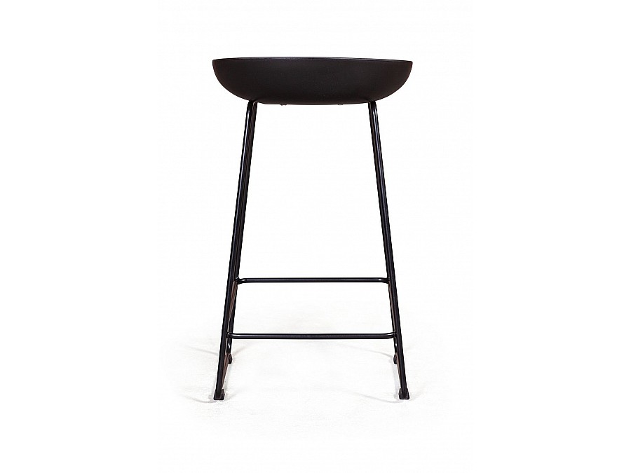 Стул полубарный Leo пластик черный