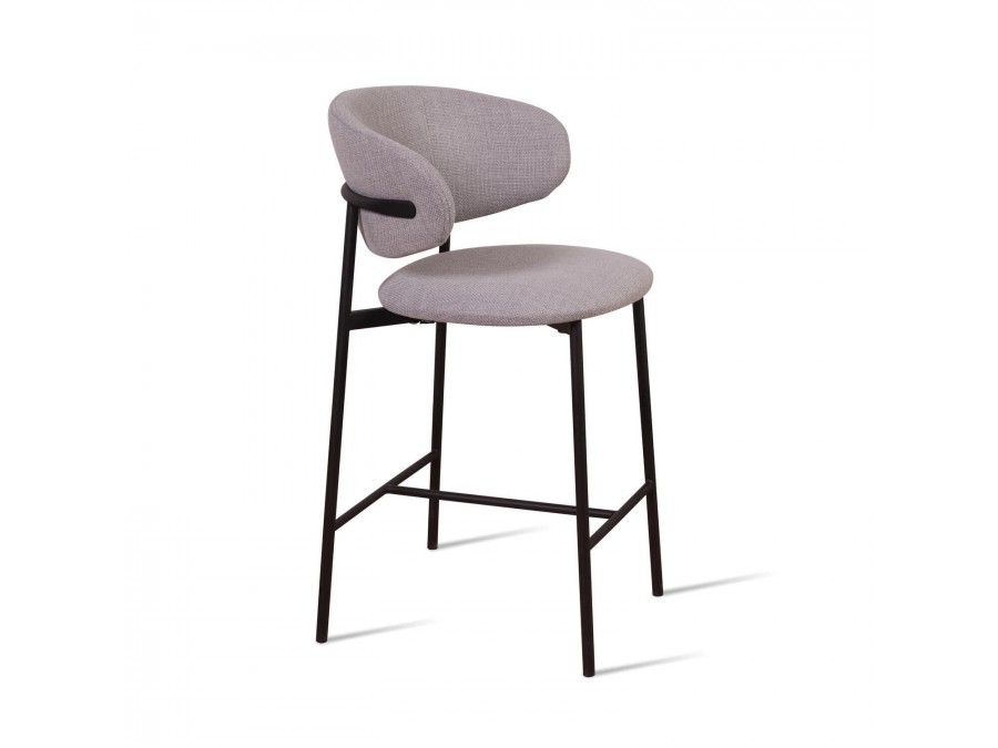 Стул полубарный Adele, рогожка wellton 912, серый