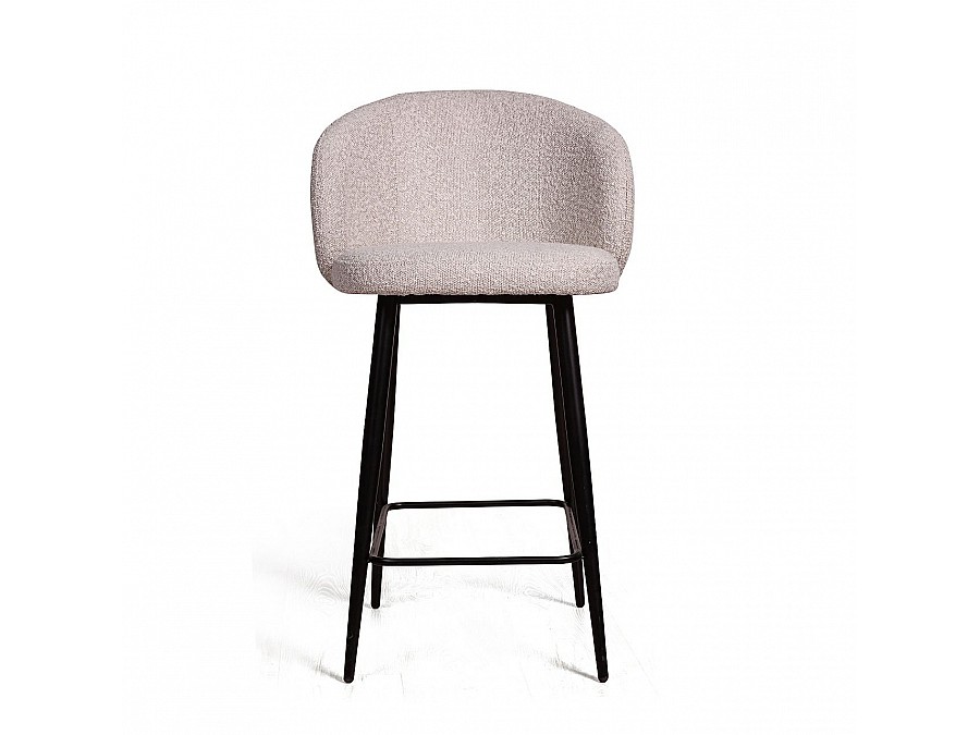 Стул полубарный Vito, букле серый / опора конус