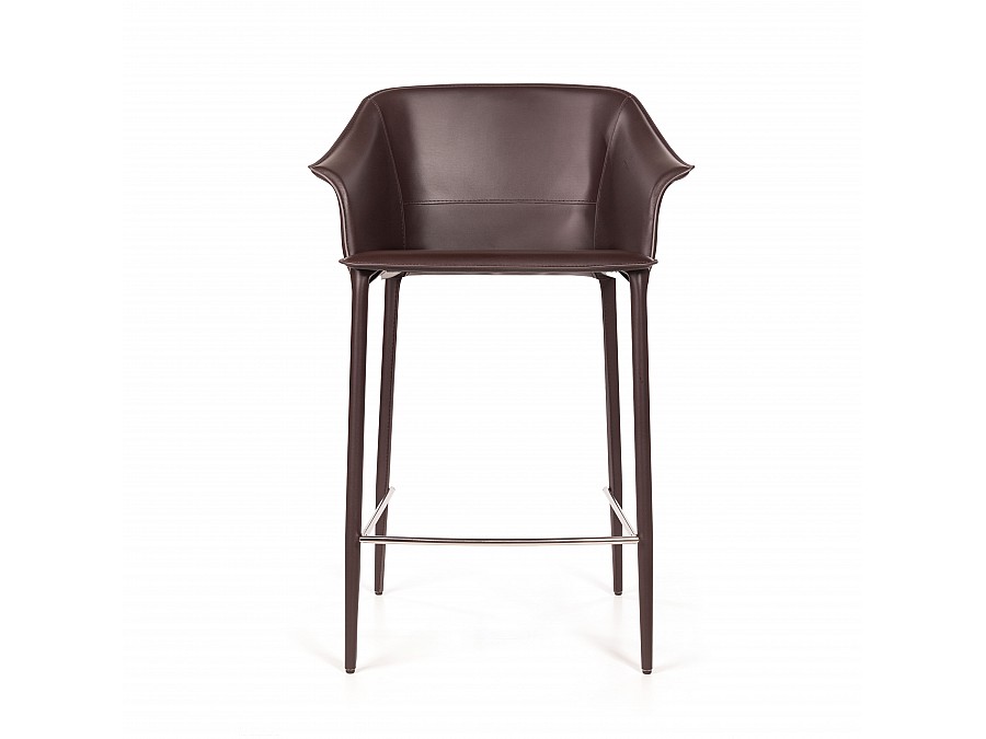 Стул  с подлокотниками GIO, кожа коричневый