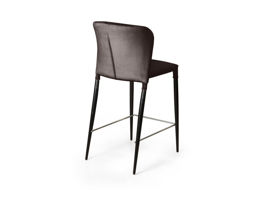 Стул полубарный Albert, бархат антрацит 14/опора конус