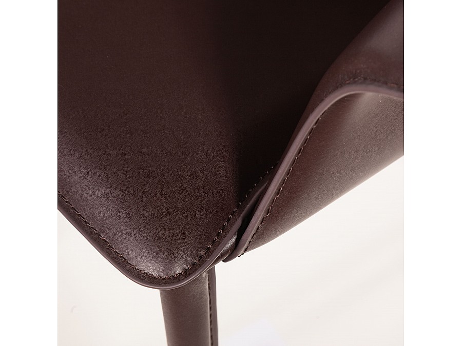 Стул  с подлокотниками GIO, кожа коричневый