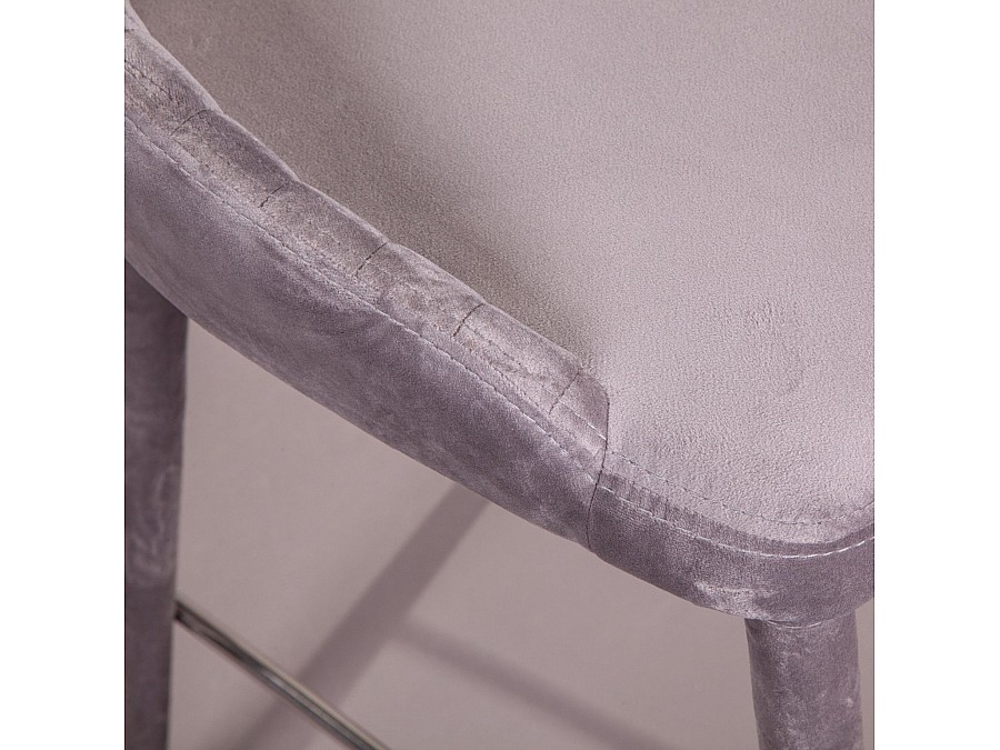 Стул полубарный Douglas, бархат серый