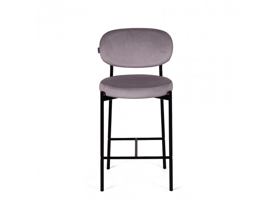Стул полубарный Mason, бархат серый 27