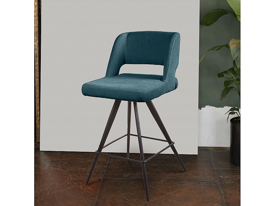 Стул полубарный Molly, ткань зеленый