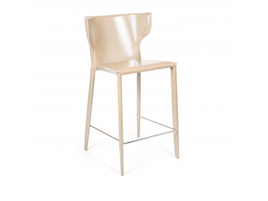 Стул полубарный Austin, кожа бежевый