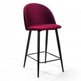 Cтул полубарный Thomas, бархат красный 16