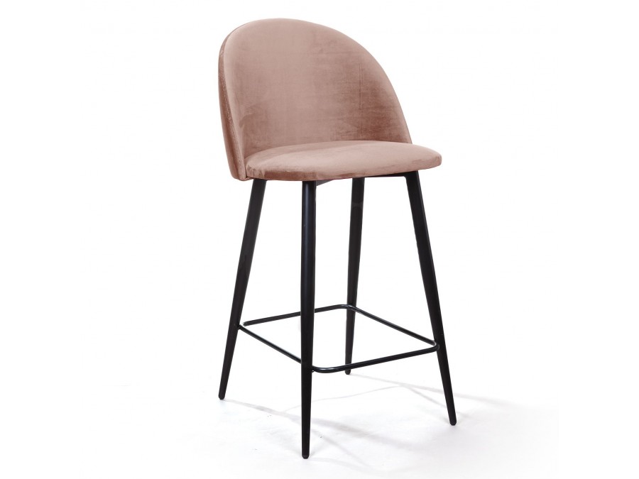 Стул полубарный Thomas, бархат бежевый 5