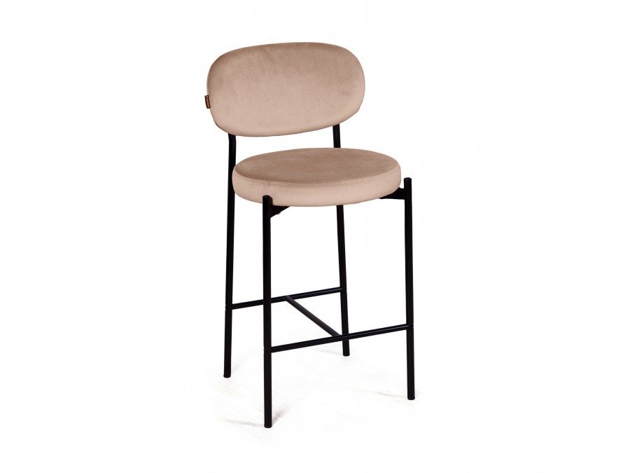 Стул полубарный Mason, бархат бежевый 5