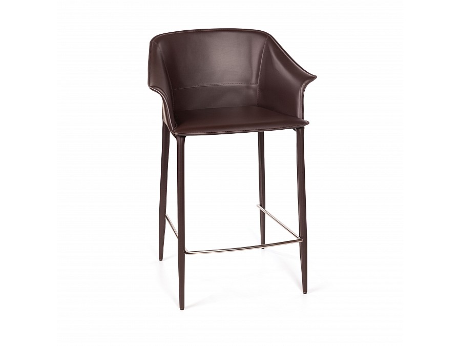 Стул  с подлокотниками GIO, кожа коричневый