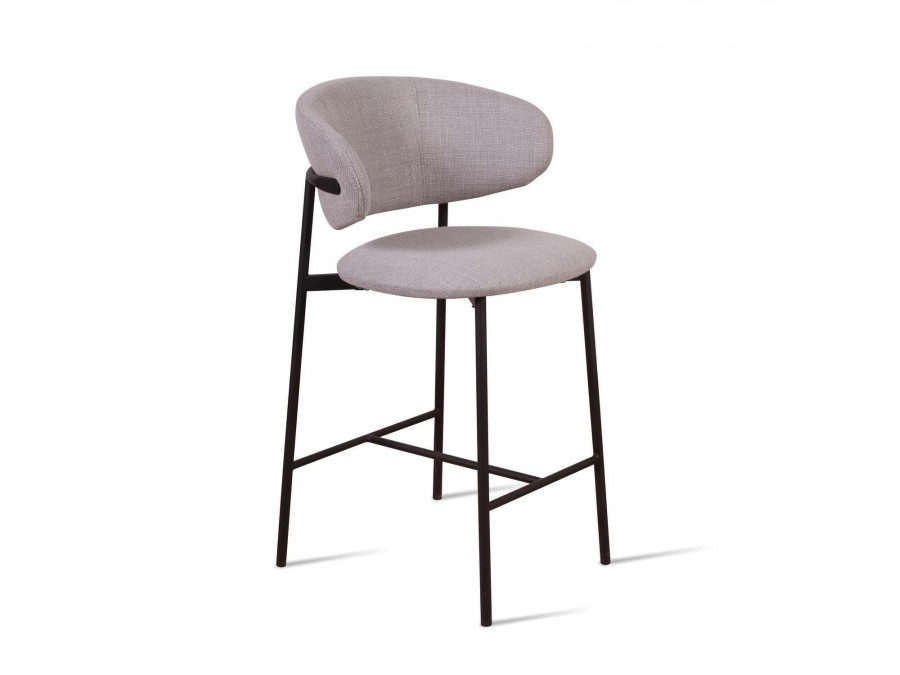 Стул полубарный Adele, рогожка wellton 912, серый