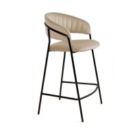 Стул полубарный Kelly, бархат бежевый 5