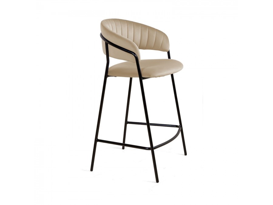 Стул полубарный Kelly, бархат бежевый 5