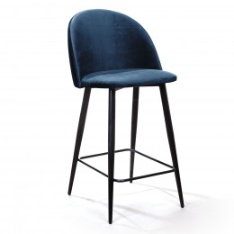 Cтул полубарный Thomas, бархат синий 29