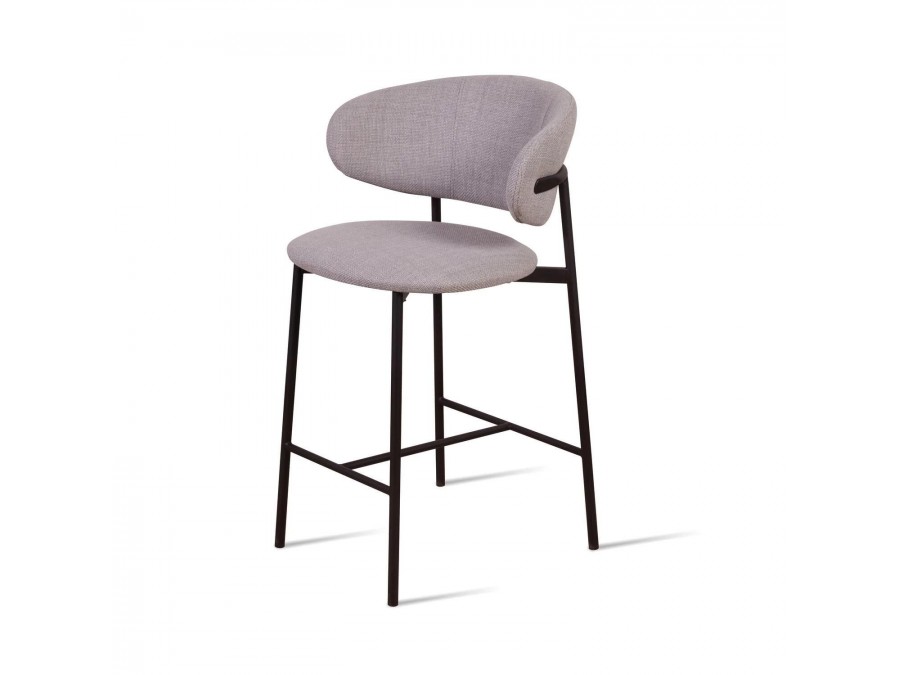 Стул полубарный Adele, рогожка wellton 912, серый