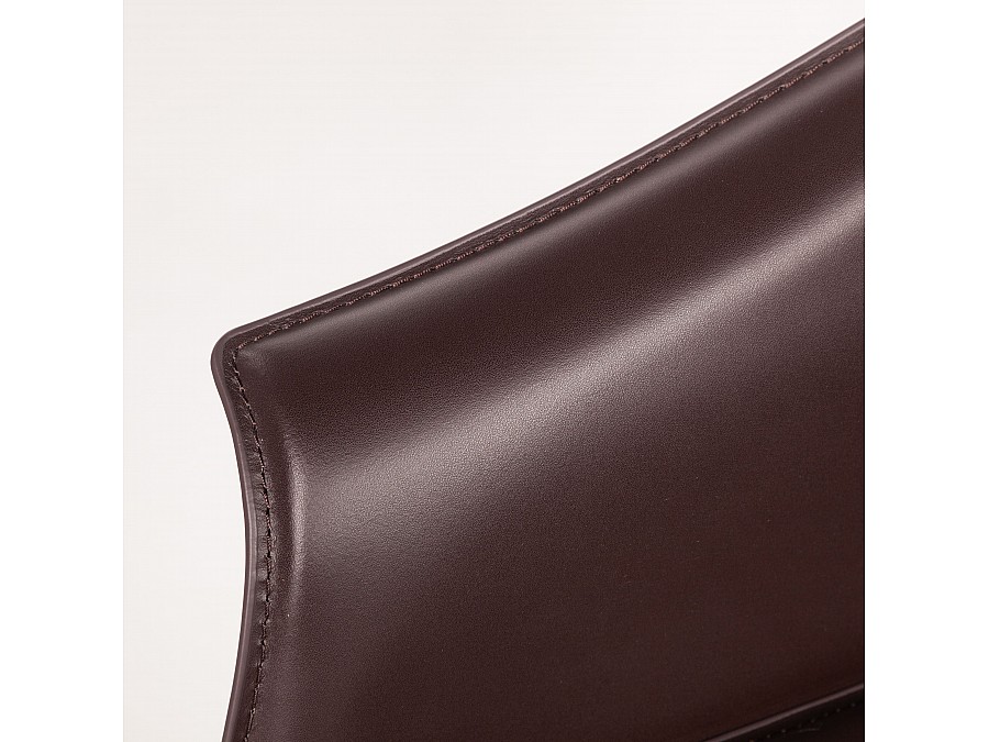 Стул  с подлокотниками GIO, кожа коричневый