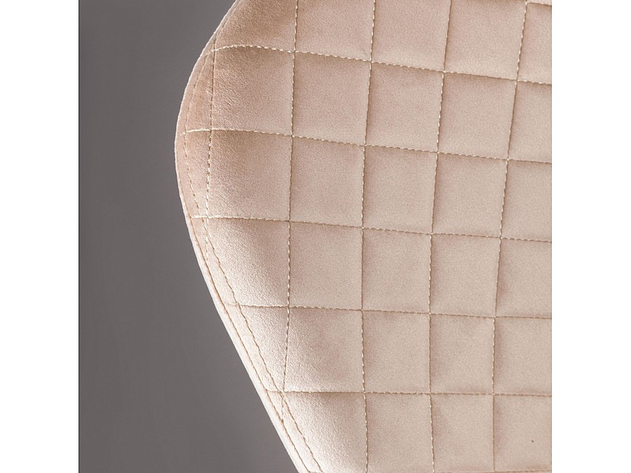 Стул полубарный Douglas, бархат бежевый