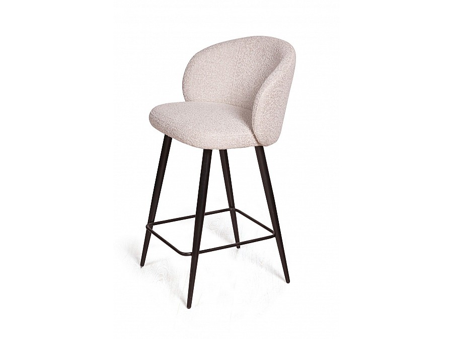 Стул полубарный Vito, букле серый / опора конус