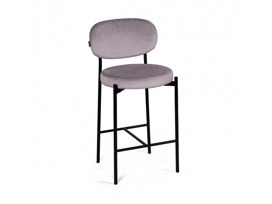 Стул полубарный Mason, бархат серый 27