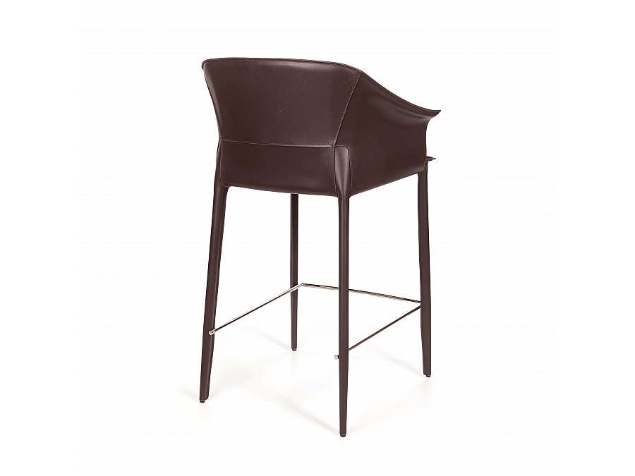 Стул  с подлокотниками GIO, кожа коричневый