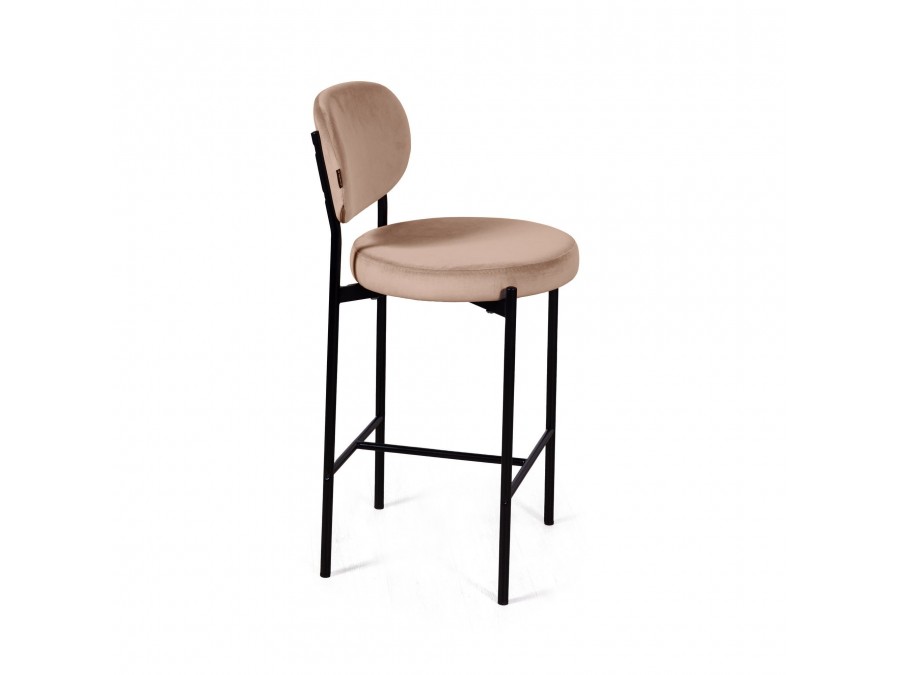 Стул полубарный Mason, бархат бежевый 5