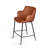 Стул полубарный Sofia, экокожа soft-touch, терракот