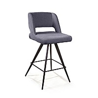 Стул полубарный Molly, ткань серый