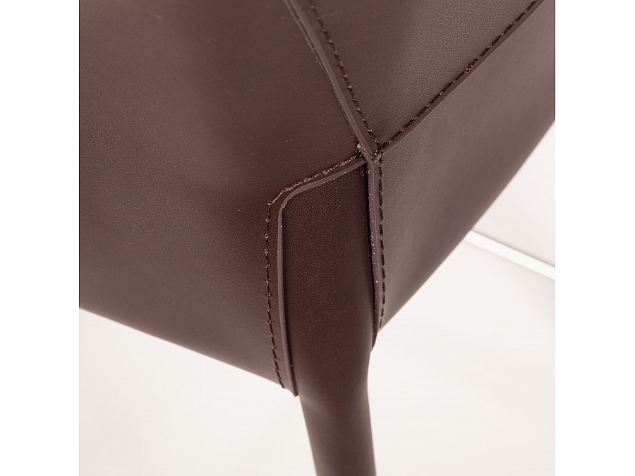 Стул  с подлокотниками GIO, кожа коричневый