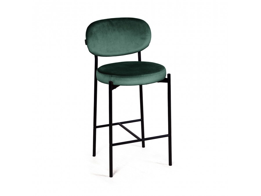 Стул полубарный Mason, бархат зеленый 19
