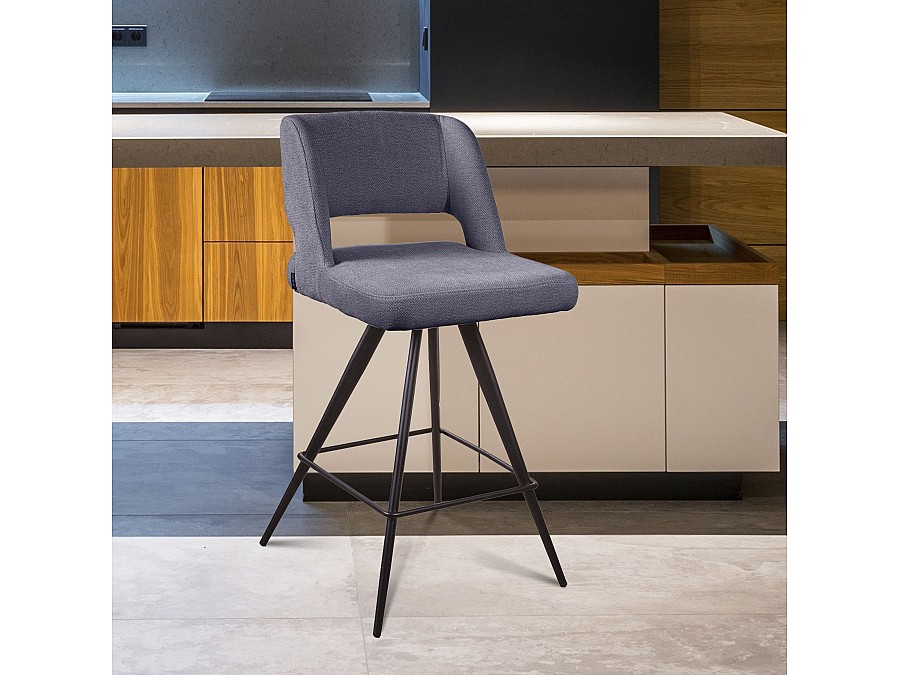 Стул полубарный Molly, ткань серый