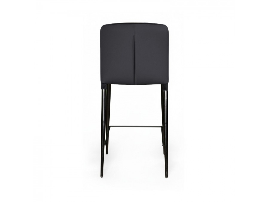 Стул полубарный Albert, бархат серый 27 /опора конус