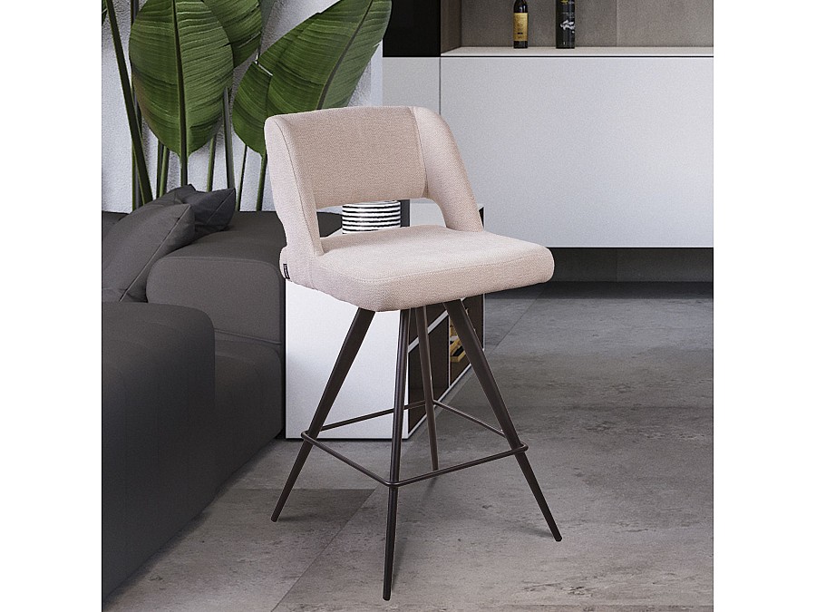 Стул полубарный Molly, ткань бежевый