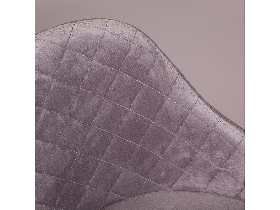 Стул полубарный Douglas, бархат серый