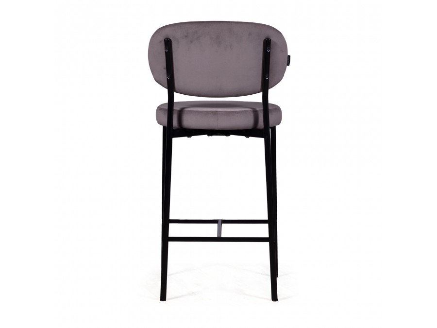 Стул полубарный Mason, бархат серый 27