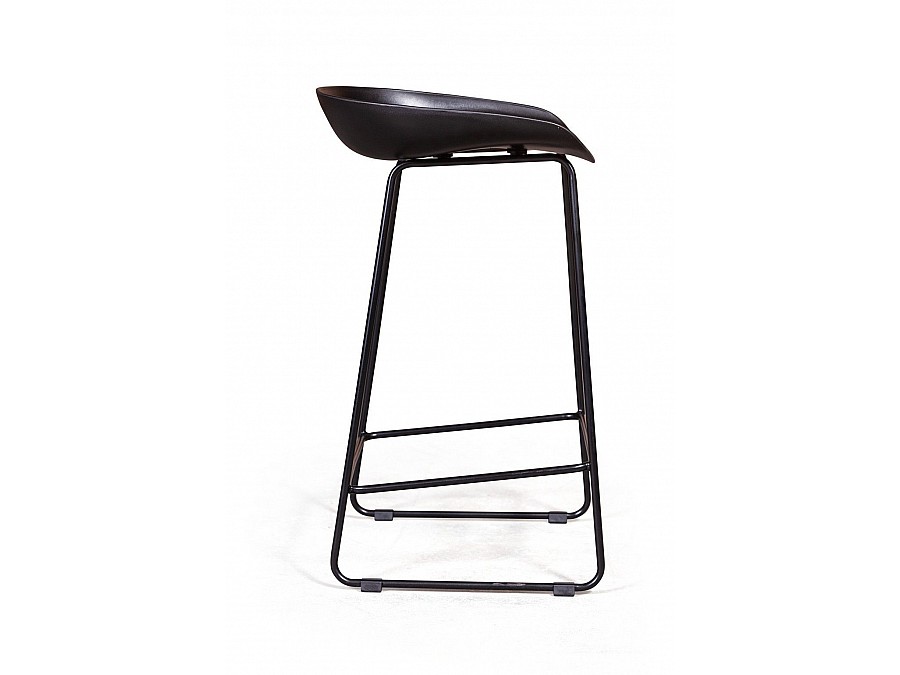 Стул полубарный Leo пластик черный